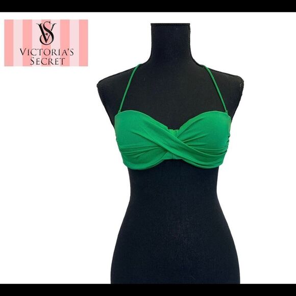 VICTORIA’S Secret Bombshell Green padded twist front bikini top Sz 34B🇨🇦🔥 - Picture 1 of 10